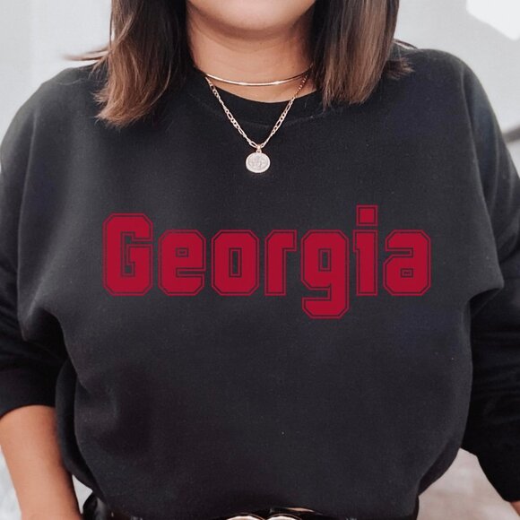 Desert Bloom Darlin Sweaters - Georgia Pride Collegiate Classic Black Sweatshirt